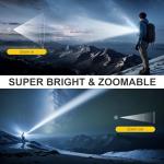 Rechargeable Mini LED Flashlights with Clip - 2 Pack