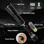 Compact Zoomable LED Flashlights - 2 Pack