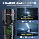 Rechargeable Mini LED Flashlights with Clip - 2 Pack