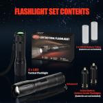 Compact Zoomable LED Flashlights - 2 Pack