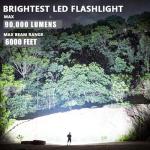 Brightest Rechargeable LED Flashlight with 5 Modes