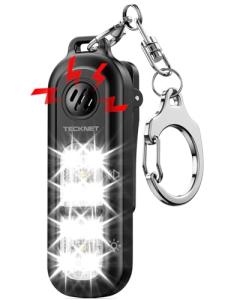 TECKNET 130dB Rechargeable Personal Alarm Keychain
