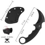 Karambit Knife with G10 Handle and Sheath