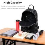 Black Studded Punk Backpack for Women
