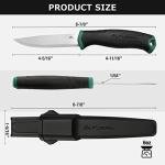 FLISSA Fixed Blade Bushcraft Knife with Sheath