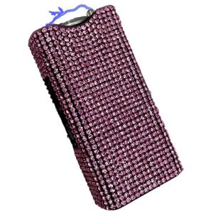 Pink Rhinestone Keychain Stun Gun with Flashlight