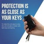 Pink Rhinestone Keychain Stun Gun with Flashlight