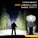 Rechargeable 2000 Lumens Bright LED Flashlight