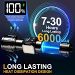 Rechargeable 2000 Lumens Bright LED Flashlight