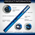 FIGHTSENSE Pen Stun Gun with Flashlight and Clip