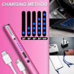 FIGHTSENSE Pink Silver Pen Stun Gun with Flashlight