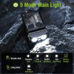 Compact USB Rechargeable EDC Flashlight with Clip