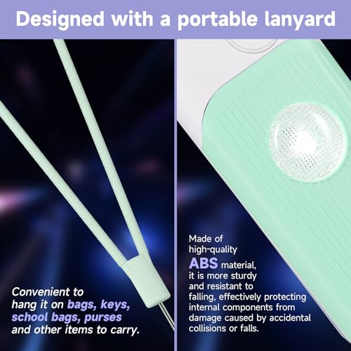 Personal Safety Alarm for Women - 140dB Self Defense Keychains Siren Whistle with Sos LED Strobe Light Personal Emergency Security Safe Devices Key Chain Alarms in 5 Pop Colors (Green)