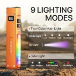 Rechargeable 1200 Lumens EDC Flashlight with 9 Modes