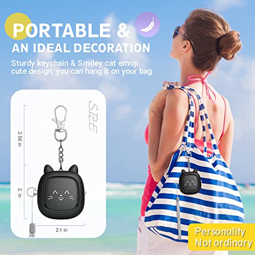 Safe Sound Personal Alarm, 130 dB Loud Siren Song Emergency Security Alarm Keychain with LED Light, Personal Sound Safety Siren for Women, Men, Children, Elderly(Black)