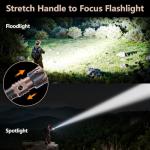 Rechargeable High Lumens Tactical Flashlight 2 Pack