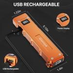 Rechargeable 1200 Lumens EDC Flashlight with 9 Modes