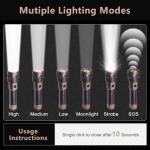 Rechargeable High Lumens Tactical Flashlight 2 Pack