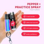Pink Pepper Spray for Women with Training Can