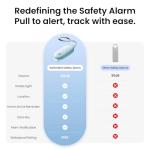 130 dB Waterproof Safety Alarm Keychain for Women