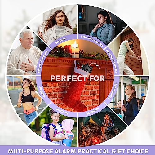 Safe Sound Personal Alarm, 130 dB Loud Siren Song Emergency Security Alarm Keychain with LED Light, Personal Sound Safety Siren for Women, Men, Children, Elderly(Black)