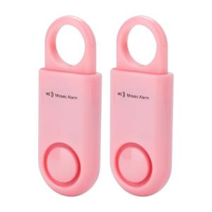 2 Pack Pink Personal Safety Alarms 130db