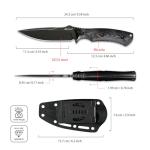 DC53 Steel Fixed Blade Knife with Sheath