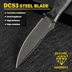 DC53 Steel Fixed Blade Knife with Sheath