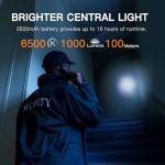 KunHe Rechargeable Tactical Flashlight with 4 Modes