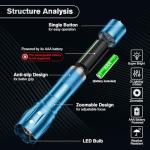 RECHOO Tactical Flashlights 2 Pack - Blue Brightness