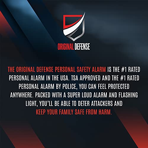 Original Defense® Siren Self Defense for Women - Personal Alarm for Women, Children, & Elderly - Recommended by Police - 130 dB Loud Self Defense Keychain Siren with LED Strobe Light (Mint)