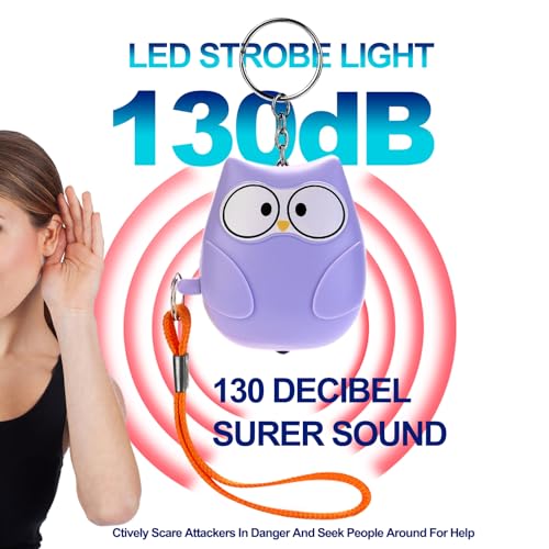 Personal Alarm Safe Sound for Women - 130dB Loud Siren with LED Light, Emergency Self-Defense Safety Alarm Keychain, Security Siren for Children, Elderly