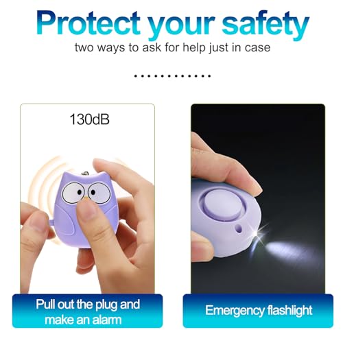 Personal Alarm Safe Sound for Women - 130dB Loud Siren with LED Light, Emergency Self-Defense Safety Alarm Keychain, Security Siren for Children, Elderly