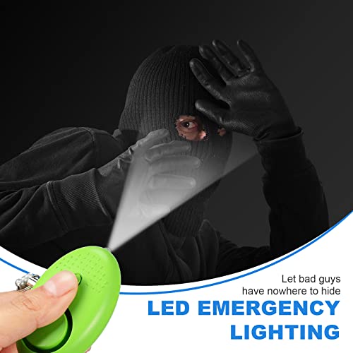 16 Pack Safe Sound Personal Alarm Keychain 130 dB Safe Alert Security Alarm Personal Safety Devices Self Defense Siren Security Keychain with LED Light Buckle for Women, Men, kids , Elderly 12 Color