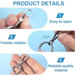 OIIKI Metal Swivel Snap Clips - 2 Sets