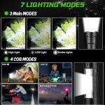 Super Bright Rechargeable Tactical Flashlight - 2 Pack