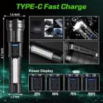 Super Bright Rechargeable Tactical Flashlight - 2 Pack