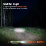 NICRON C3 EDC Flashlight - 1000 Lumen Compact Light