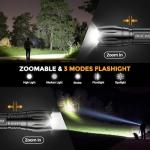 BUCASA Rechargeable Tactical Flashlight 6 Pack