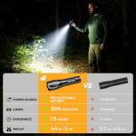 BUCASA Rechargeable Tactical Flashlight 6 Pack