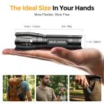 BUCASA Rechargeable Tactical Flashlight 6 Pack