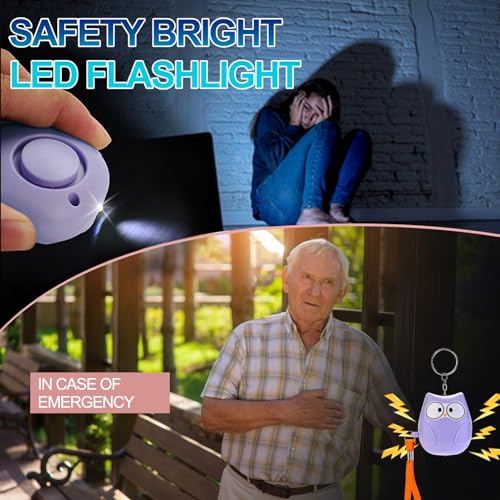 Personal Alarm Safe Sound for Women - 130dB Loud Siren with LED Light, Emergency Self-Defense Safety Alarm Keychain, Security Siren for Children, Elderly