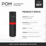 POM Pepper Spray Keychain with Quick Release