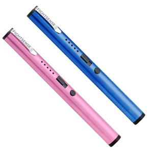 FIGHTSENSE Pink Blue Pen Stun Gun with Flashlight