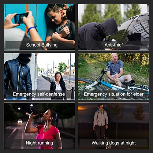 16 Pack Safe Sound Personal Alarm Keychain 130 dB Safe Alert Security Alarm Personal Safety Devices Self Defense Siren Security Keychain with LED Light Buckle for Women, Men, kids , Elderly 12 Color