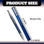 FIGHTSENSE Pink Blue Pen Stun Gun with Flashlight
