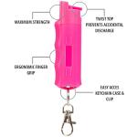 Pink Stun Gun Flashlight Pepper Spray Combo