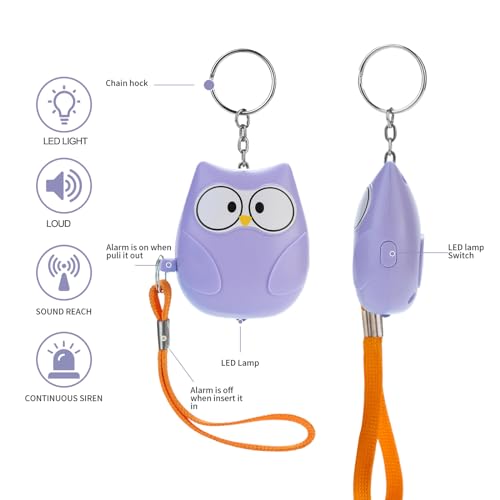 Personal Alarm Safe Sound for Women - 130dB Loud Siren with LED Light, Emergency Self-Defense Safety Alarm Keychain, Security Siren for Children, Elderly