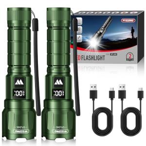 WdtPro 6000 Lumens Tactical Flashlight 2 Pack