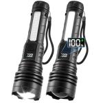 High Lumens Rechargeable Tactical Flashlight 2-Pack